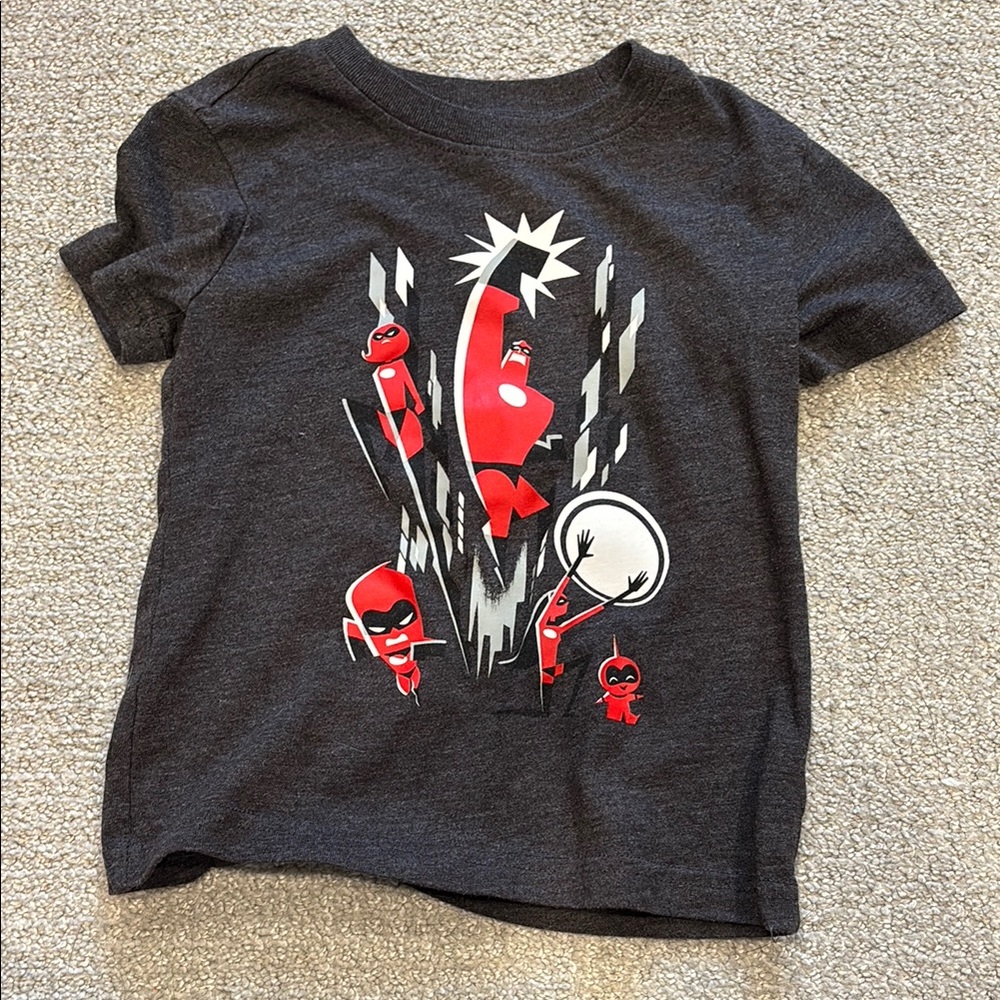 Disney Incredibles Black Short Sleeve Tee
